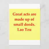 groot citaat Lao Tzu Briefkaart (Voorkant)