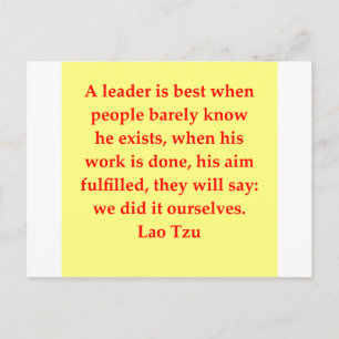 groot citaat Lao Tzu Briefkaart