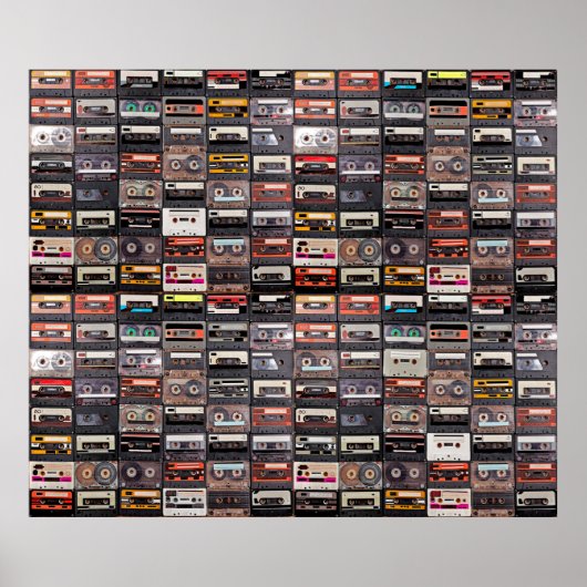 Groot collectie audiocassettes poster (Voorkant)
