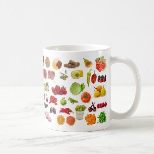 groot collectie groenten en fruit koffiemok (Rechts)