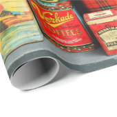 Groot collectie kleurrijke  blikken met display cadeaupapier (Rol Hoek)