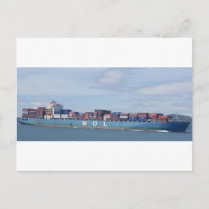 Groot containerschip briefkaart