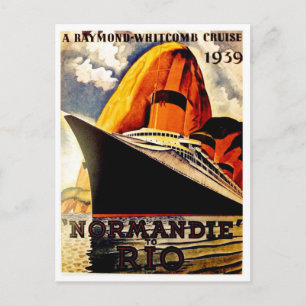 Groot cruiseschip van Normandië naar Rio Briefkaart
