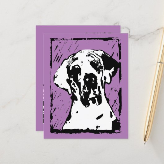 Groot Dane kondigt QR-code aan (Voorkant / Achterkant in situ)