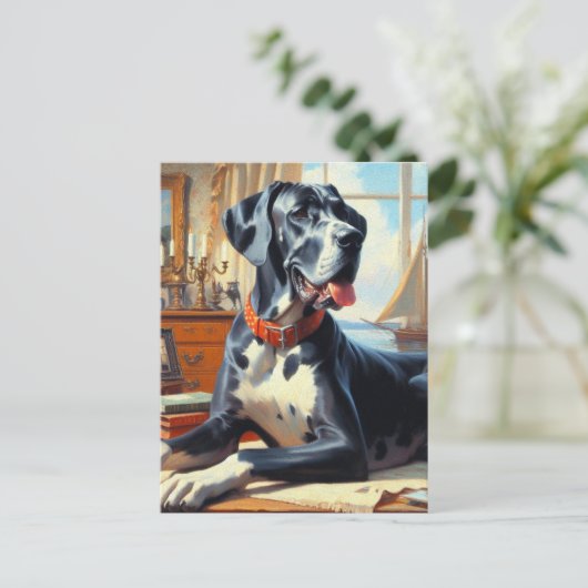 groot Deen schilderij Briefkaart (Staand voorkant)