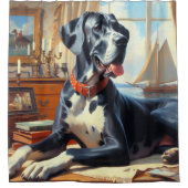 groot Deen schilderij Douchegordijn (Voorkant)