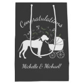 Groot Deens Baby shower Medium Cadeauzakje (Achterkant)