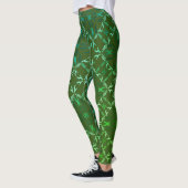 Groot Deens Silhouet en Typografie Patroon Leggings (Links)