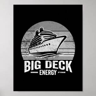 Groot dek energies cruiseschip ontwerp poster