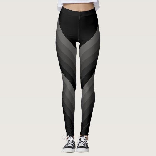 Groot diagonaal verloopstreep leggings (Voorkant)