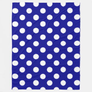 Groot Donkerblauw Patroon Polkadotted Fleece Deken