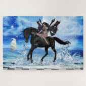 Groot - Donkere engel en zwarte unicorn Legpuzzel (Horizontaal)