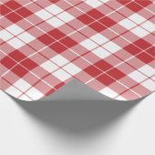 Groot Donkerrood en wit spelpatroon Cadeaupapier (Hoek)