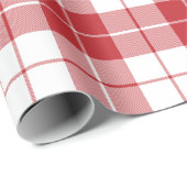 Groot Donkerrood en wit spelpatroon Cadeaupapier (Rol Hoek)