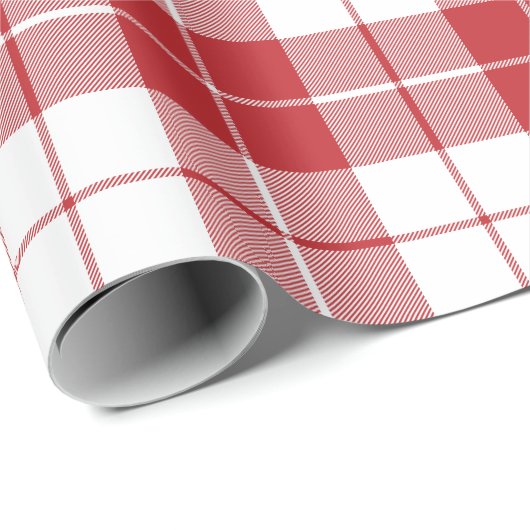 Groot Donkerrood en wit spelpatroon Cadeaupapier (Rol Hoek)