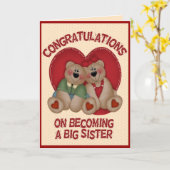 Groot draag Zuster Kaart (Gele Bloem)