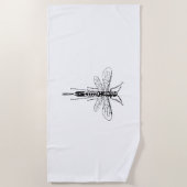 Groot Dragonfly T-shirt Strandlaken (Voorkant)