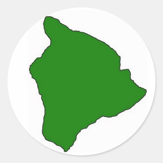 Groot eiland sticker groen (Voorkant)