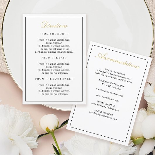 Groot Elegant Gold Script Enclosure Kaart verticaa