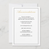 Groot Elegant Gold Script Enclosure Kaart verticaa (Achterkant)