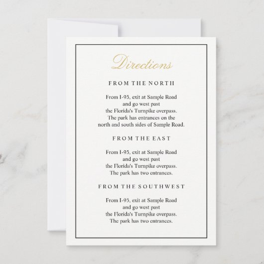 Groot Elegant Gold Script Enclosure Kaart verticaa (Voorkant)