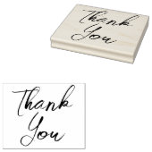 Groot elegant script bedankt 	rubberstempel (Gestempeld)
