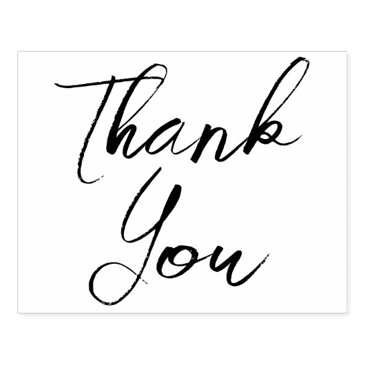 Groot elegant script bedankt 	rubberstempel (Afrduk)