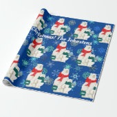 Groot en weinig pooir Beer en sneeuwpakpapier Cadeaupapier (Uitgerold)