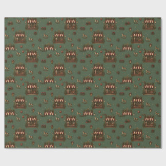 Groot Europees Kerstspeelgoedwinkeltje Winter Sali Cadeaupapier