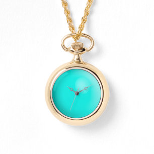 Groot, faux turkooise gemsteen horloge