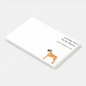 groot Fawn Great Dane-blok Post-it® Notes (Schuin)
