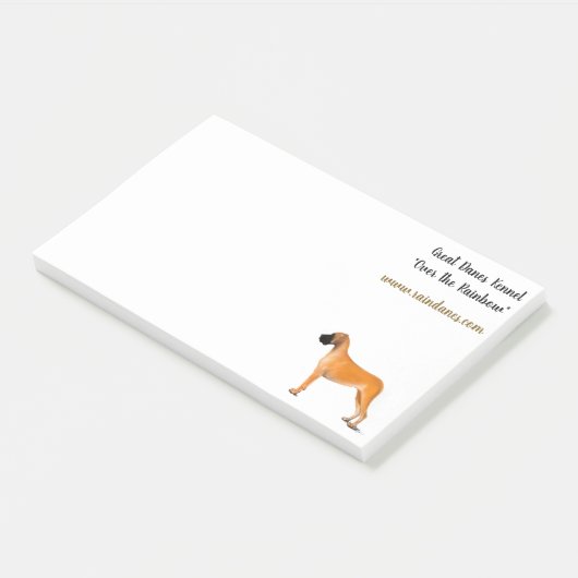 groot Fawn Great Dane-blok Post-it® Notes (Schuin)