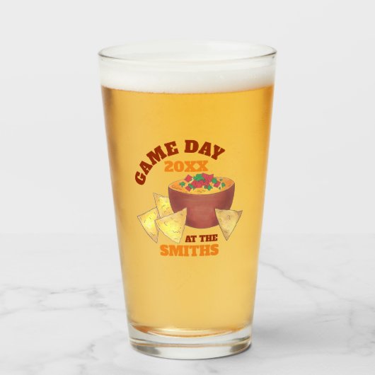 Groot Football spel Tailgate Party Chips Cheese Di Glas (Voorkant gevuld)