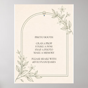 Groot formaat olijf botanisch fotohokje bord poster