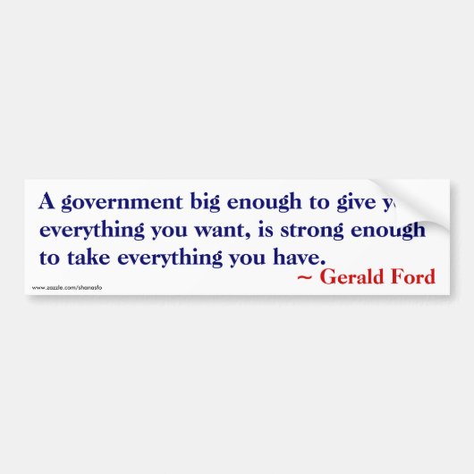 Groot genoeg om u alles te geven - Ford Quote Bumpersticker (Voorkant)