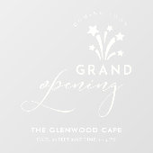 Groot geopend Fireworks Star White Binnenkort verk Raamsticker (Vel)