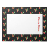 Groot gepersonaliseerd Black Cherry Notitieblok (Voorkant)