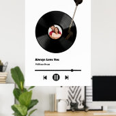 Groot gepersonaliseerd vinyl liefde Poster (Thuiskantoor)
