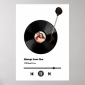 Groot gepersonaliseerd vinyl liefde Poster (Voorkant)