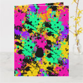 Groot Geploeterd Wenskaart Kaart (Gele Bloem)