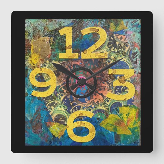 Groot getal vierkante klok (Voorkant)