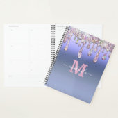 Groot Glitter Drijft de Naam van het Monogram van  Planner (Display)