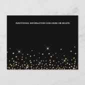 Groot gouden zwarte rode boog aankondigingskaart (Achterkant)