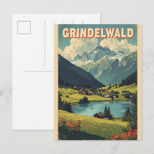 Groot Grindelwald dorp Zwitserland natuur geschenk Briefkaart