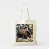 Groot Grizzly-Beer in wilde foto Tote Bag (Voorkant)