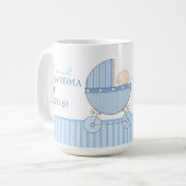 Groot grootmoeder van tweelingjongens Baby Blue Ca Koffiemok (Voorkant links)