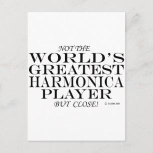 Groot harmonica-speler Sluiten Briefkaart