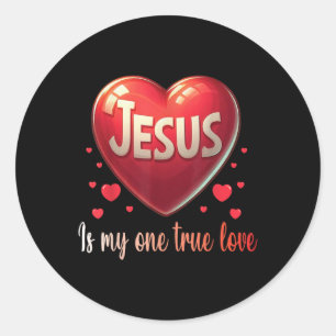 Groot Hart Jezus is mijn enige ware liefde Christe Ronde Sticker