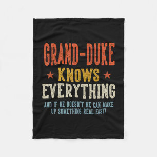 Groot-hertog weet alles vaderdag retro fleece deken