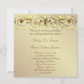 Groot Hertogin Gouden Metaal Rol Uitnodiging (Achterkant)